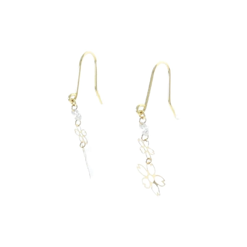 K18YG Bông tai hoa kim cương 0.20CT - Hàng hiệu Chính hãng 873137