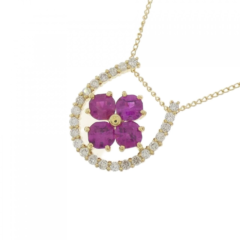 Dây chuyền ruby K18YG 0.50CT - Hàng hiệu chính hãng 863714