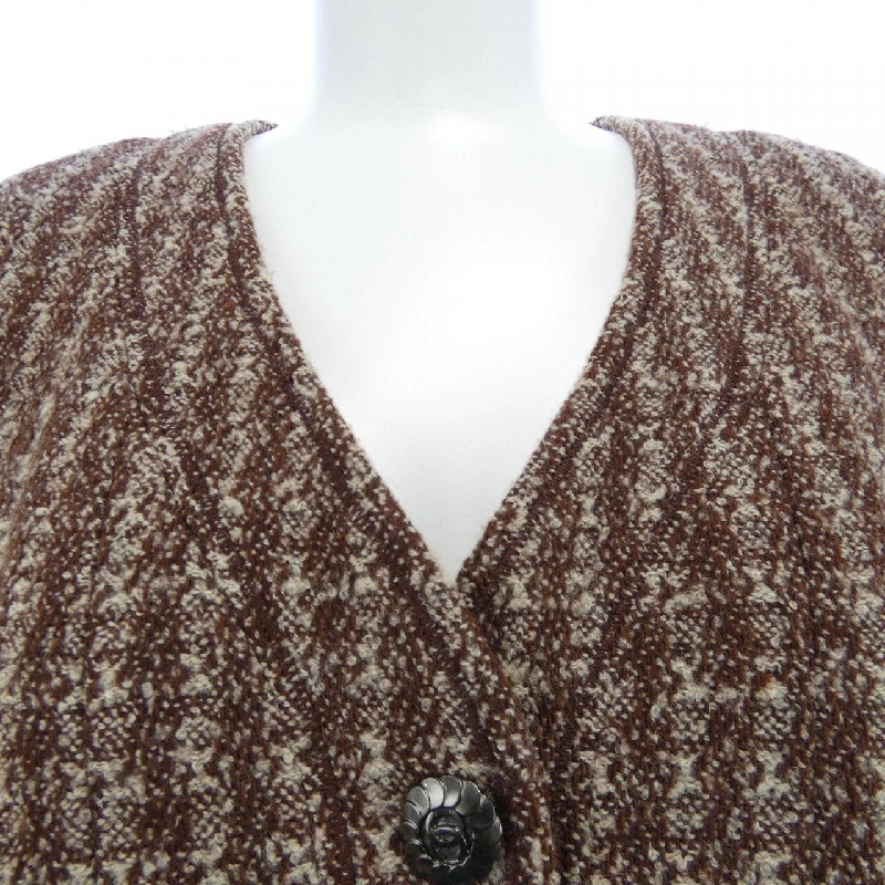 【Mã giảm giá】【Cổ điển】Áo khoác không cổ CHANEL 641077