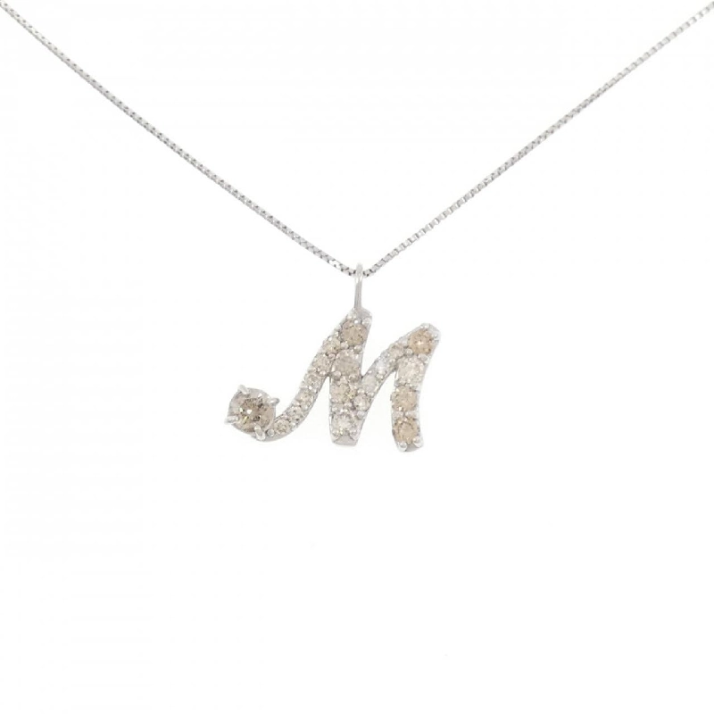 Dây chuyền kim cương chữ cái M PT900/PT850 0.50CT - Hàng hiệu Chính hãng 857273