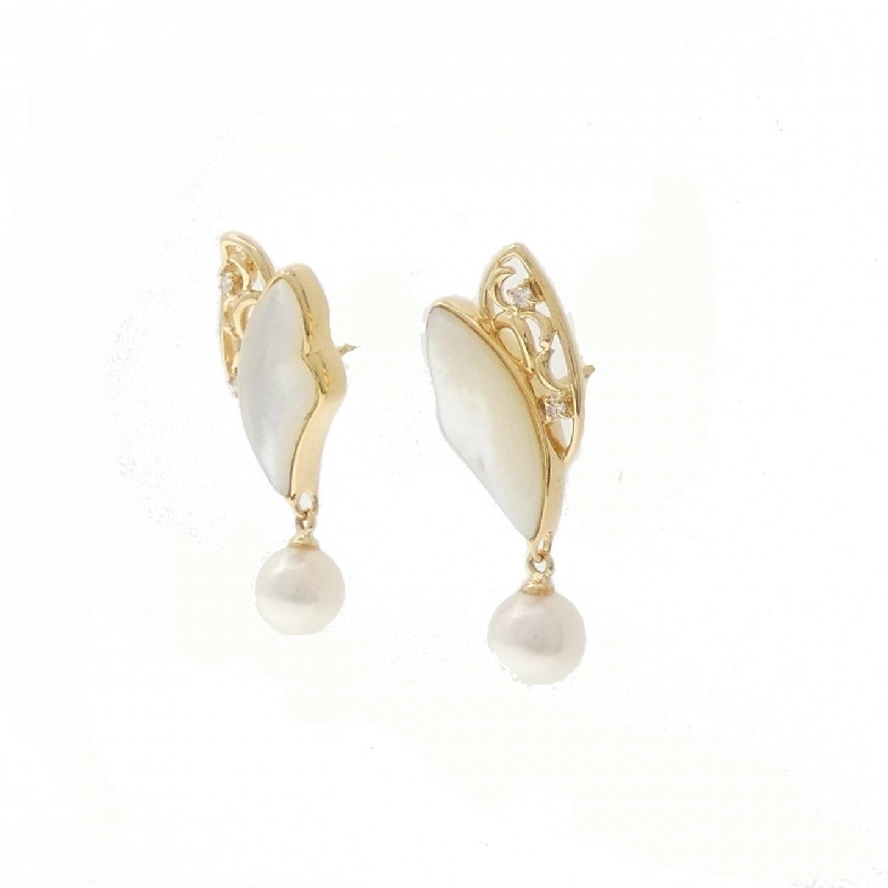 K18YG Đá màu Bông tai - Hàng hiệu Chính hãng 869015