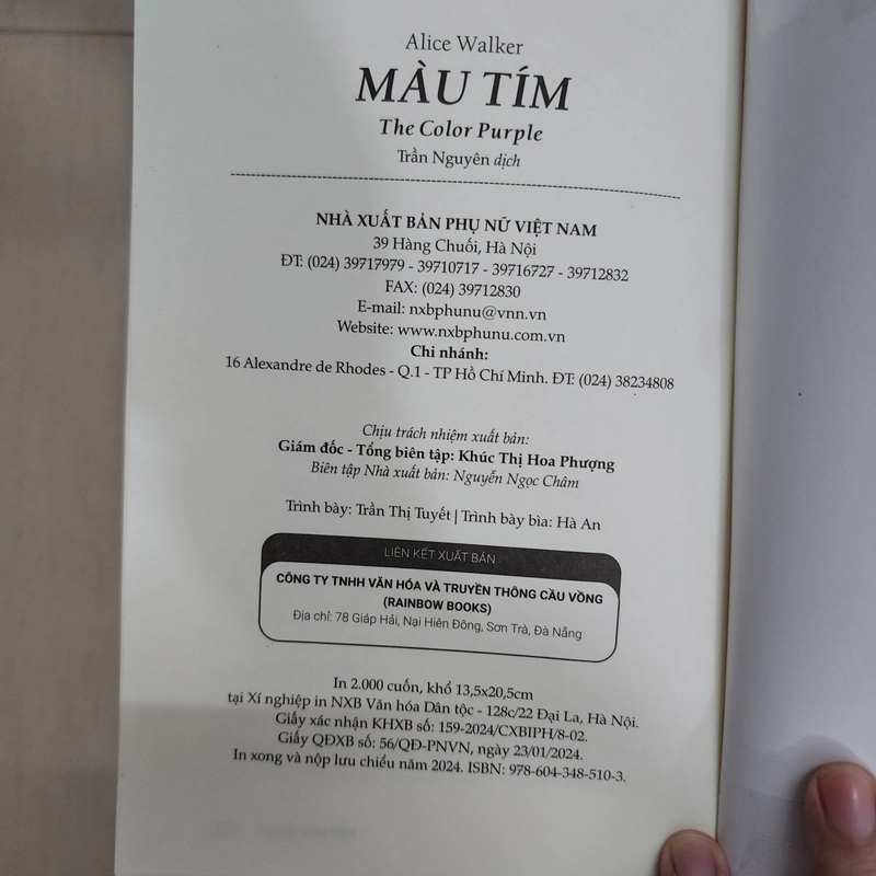 Sách Màu tím The color purple của Alice Walker mới 99% 499683
