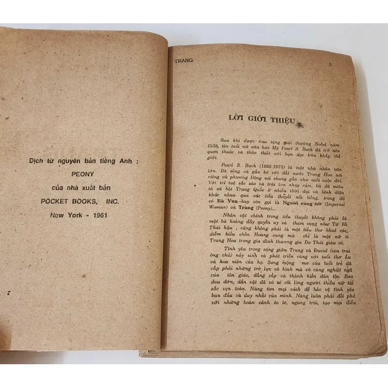 Tiểu thuyết TRANG - Pearl Buck (Nobel Văn chương 1938) 703879