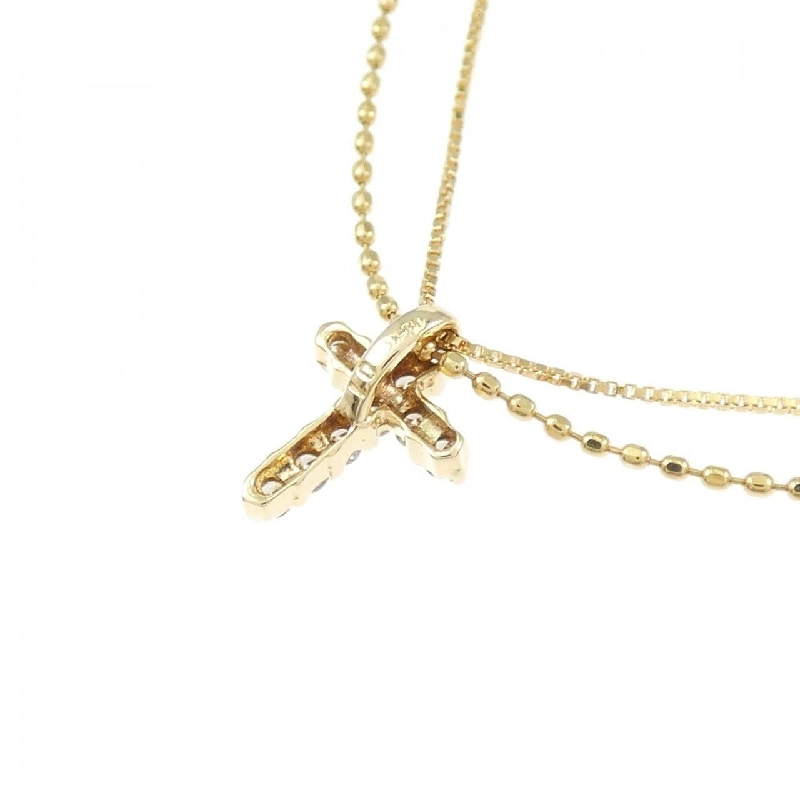 K18YG Dây chuyền kim cương chéo 0.1CT - Hàng hiệu Chính hãng 861321