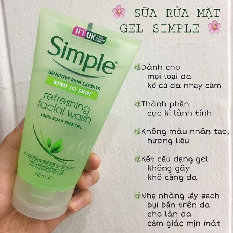 Sữa rửa mặt gel Simple  574