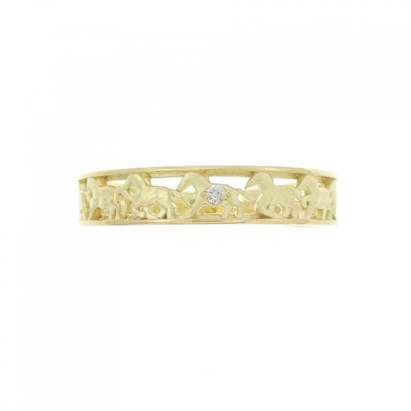 【Sản phẩm mới】Nhẫn kim cương K18YG hình ngựa 0.01CT 672936
