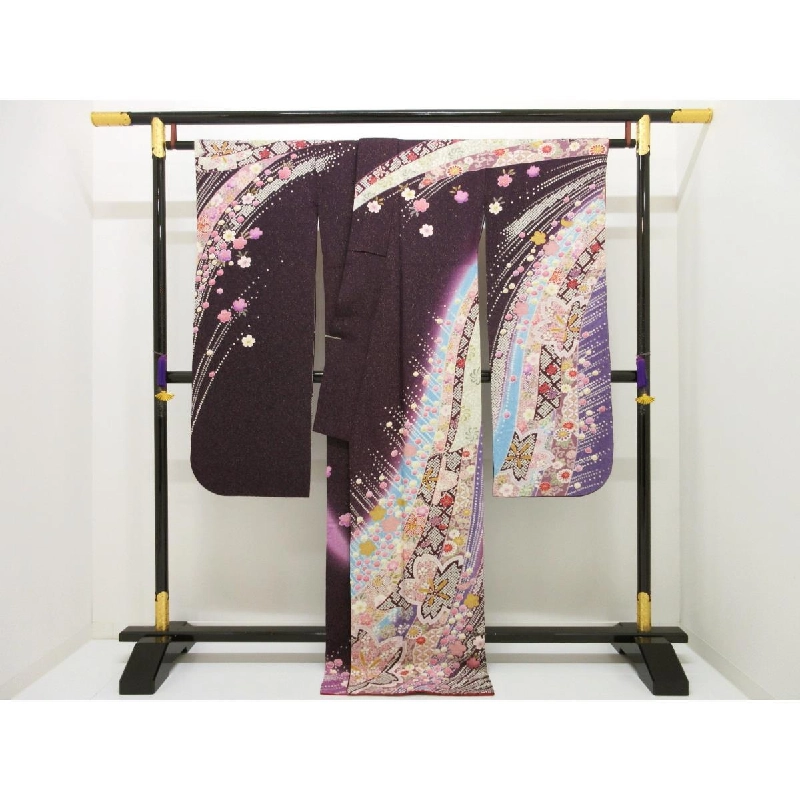 Kimono Furisode nhuộm Bokaashi với thêu Yuzen - Hàng hiệu Authentic 877565
