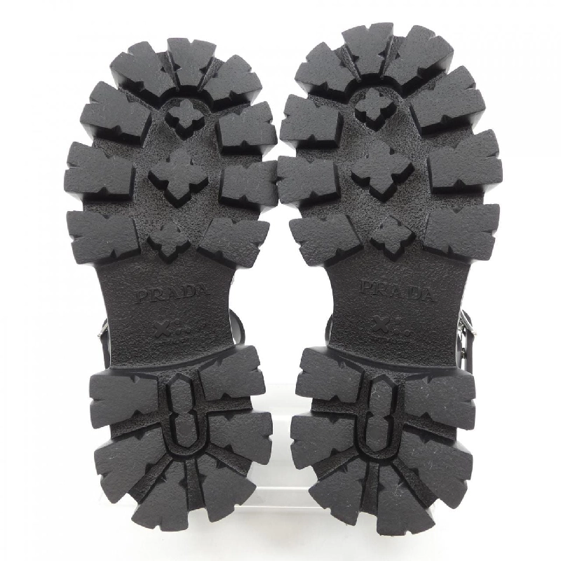 Giày sandal monolith logo tam giác PRADA 1X853M bằng cao su 658145