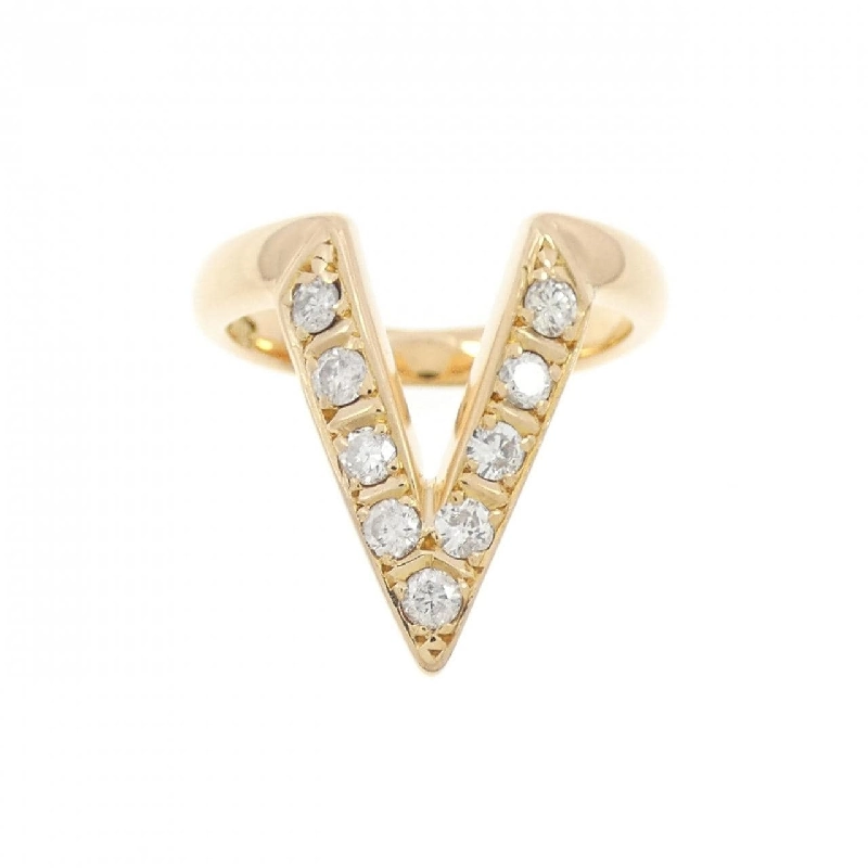 Nhẫn nhẫn hồng K18PG với kim cương 670781