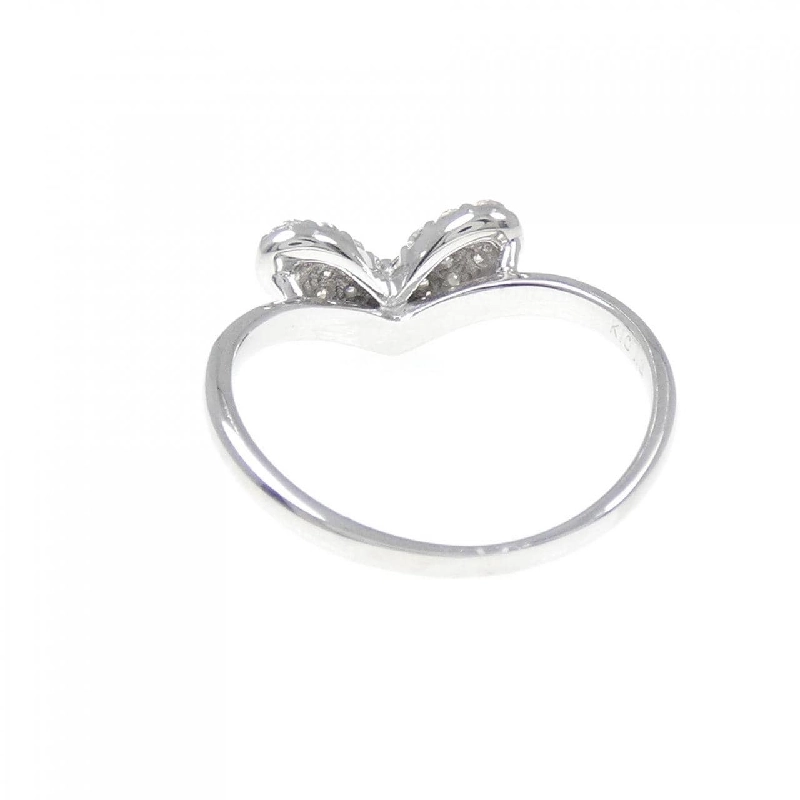 Nhẫn kim cương pavé hình trái tim K10WG 0.30CT 672951