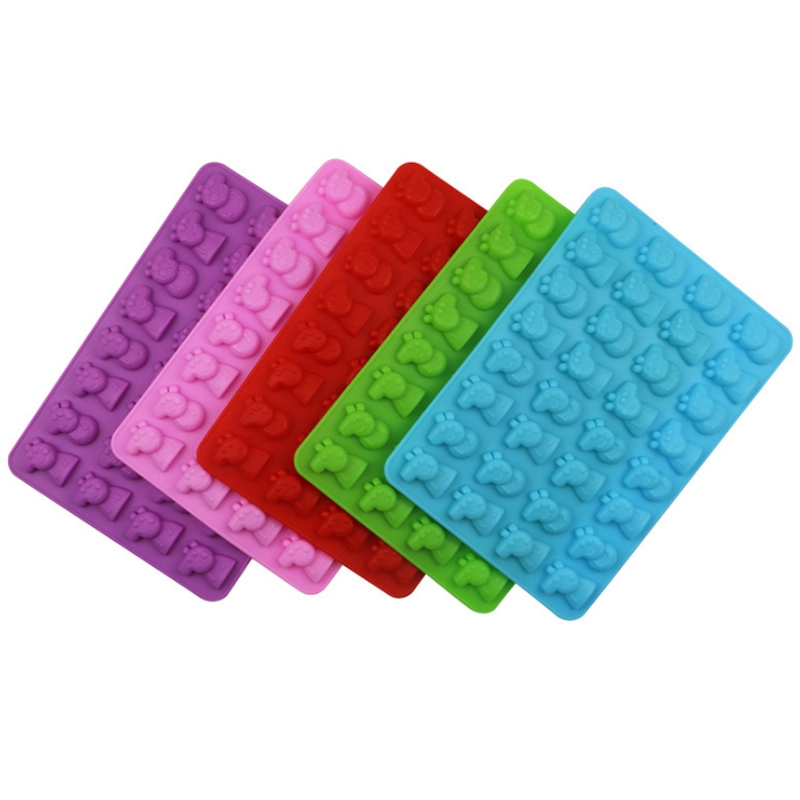 Khuôn silicon làm rau câu, kẹo dẻo chip chip , socola 32 heo con Peppa Cute - Mã số 1118 338361