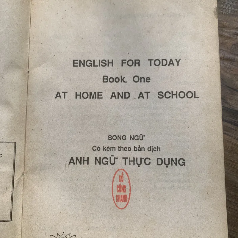 Song ngữ: English for Today, book one  735410