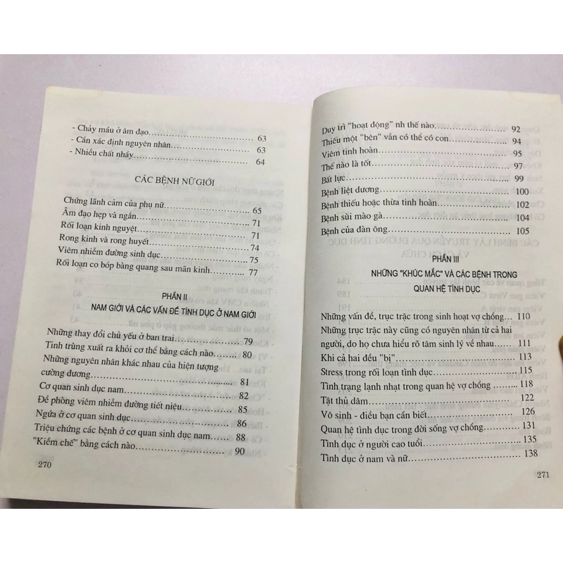 BỆNH VỢ CHỒNG NHỮNG ĐIỀU CẦN BIẾT  - 273 trang, nxb: 2004 356204