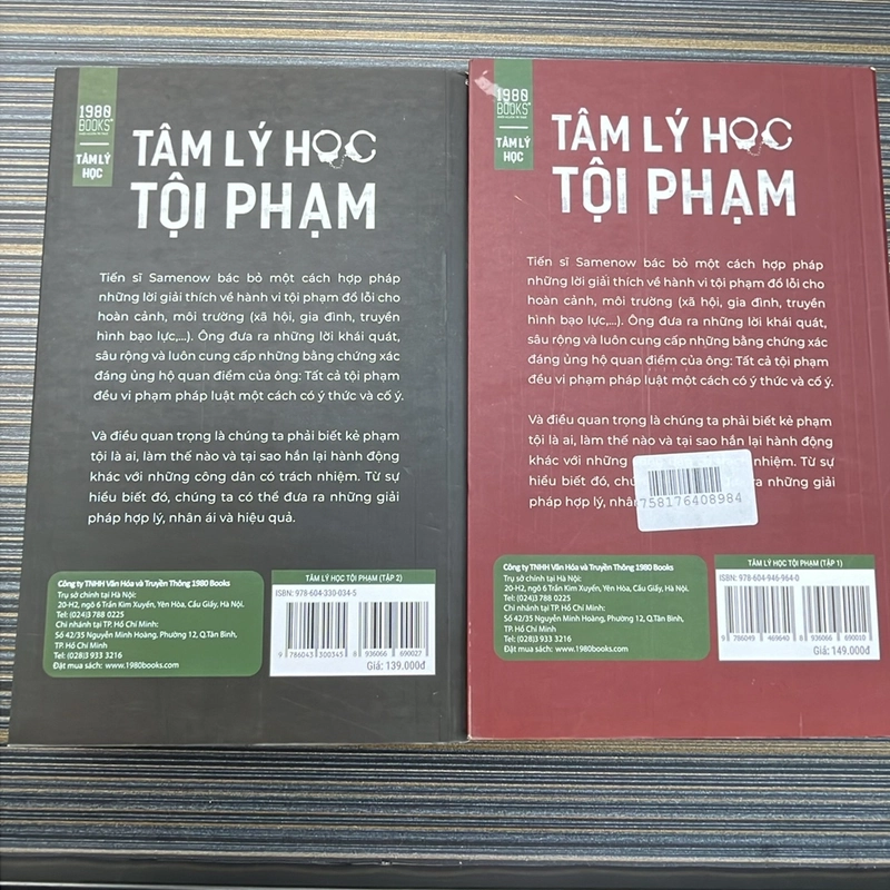 Bộ Sách Tâm Lý Học Tội Phạm (Bộ 2 Tập) 198578