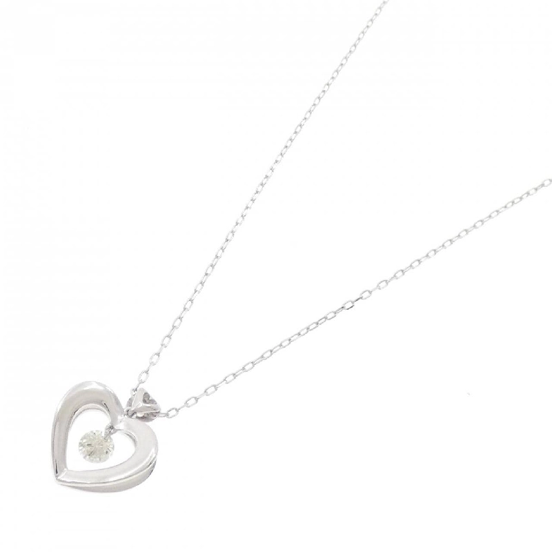 K18WG Dây chuyền kim cương hình trái tim 0.23CT - Hàng hiệu Chính hãng 858861