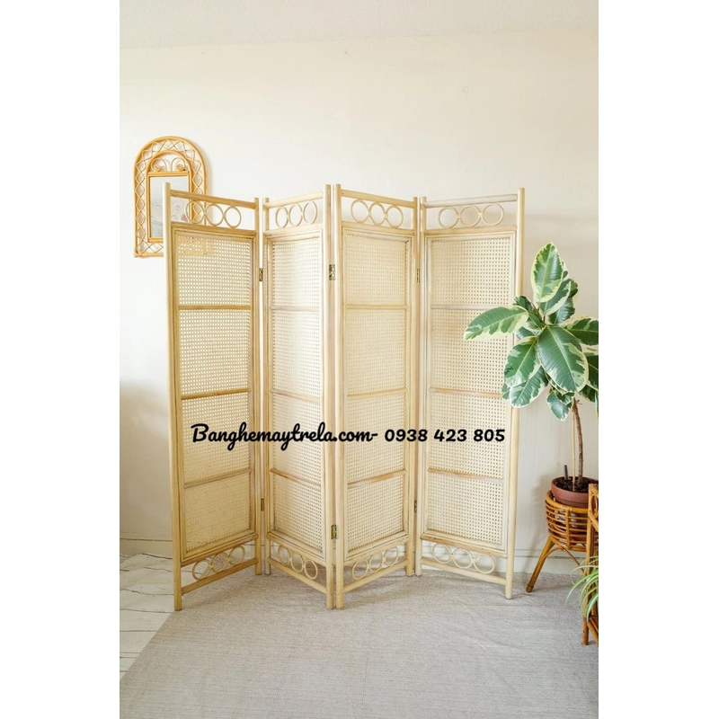 Bình phong mây tre đan trang trí 466282