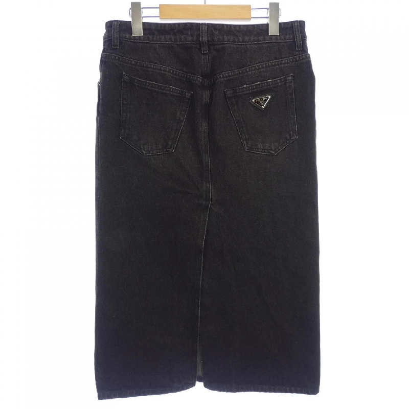 Chân váy denim dài logo tam giác PRADA GFD163 S222 109N - Hàng hiệu Authentic 820498