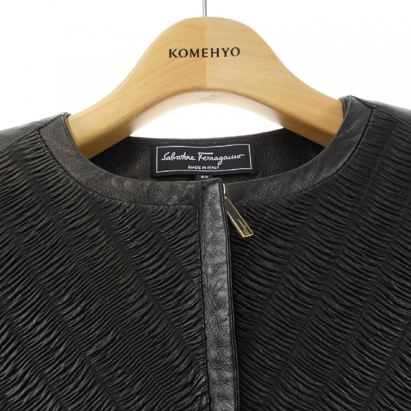 Áo khoác da SALVATORE FERRAGAMO - Hàng hiệu Authentic 811584