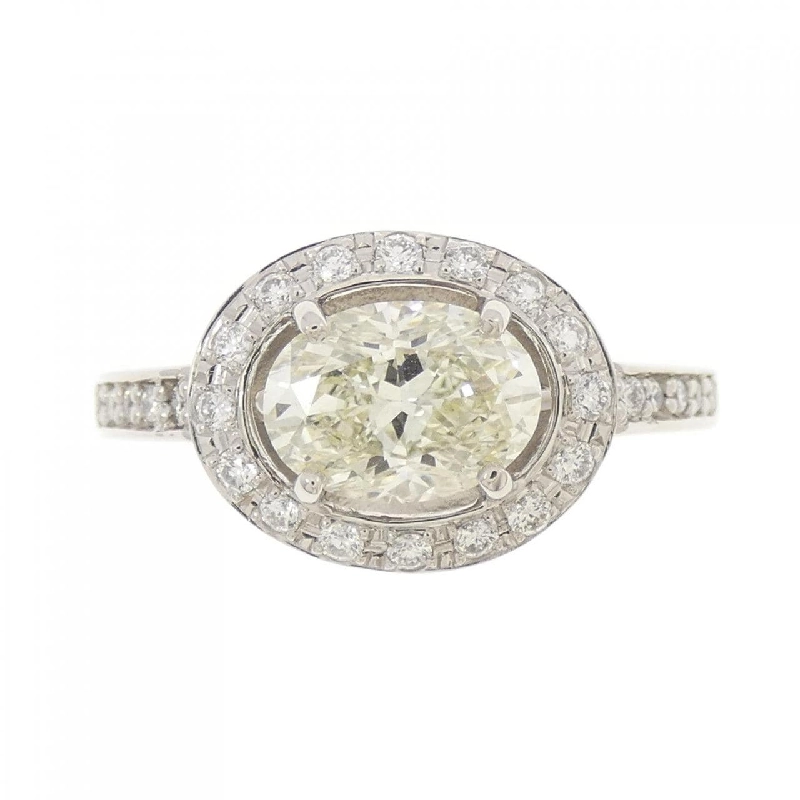 Nhẫn kim cương PT 1.194CT M VS2 cắt oval - Hàng hiệu Authentic 879437