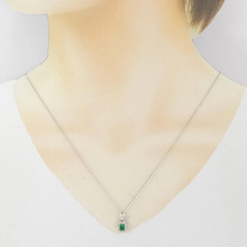Dây chuyền Emerald PT900/PT850 0.44CT - Hàng hiệu Chính hãng 858828