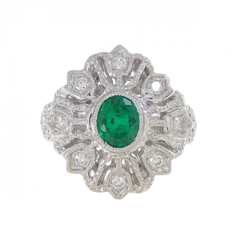 Nhẫn Emerald PT900 0.86CT - Hàng hiệu Chính hãng 852780