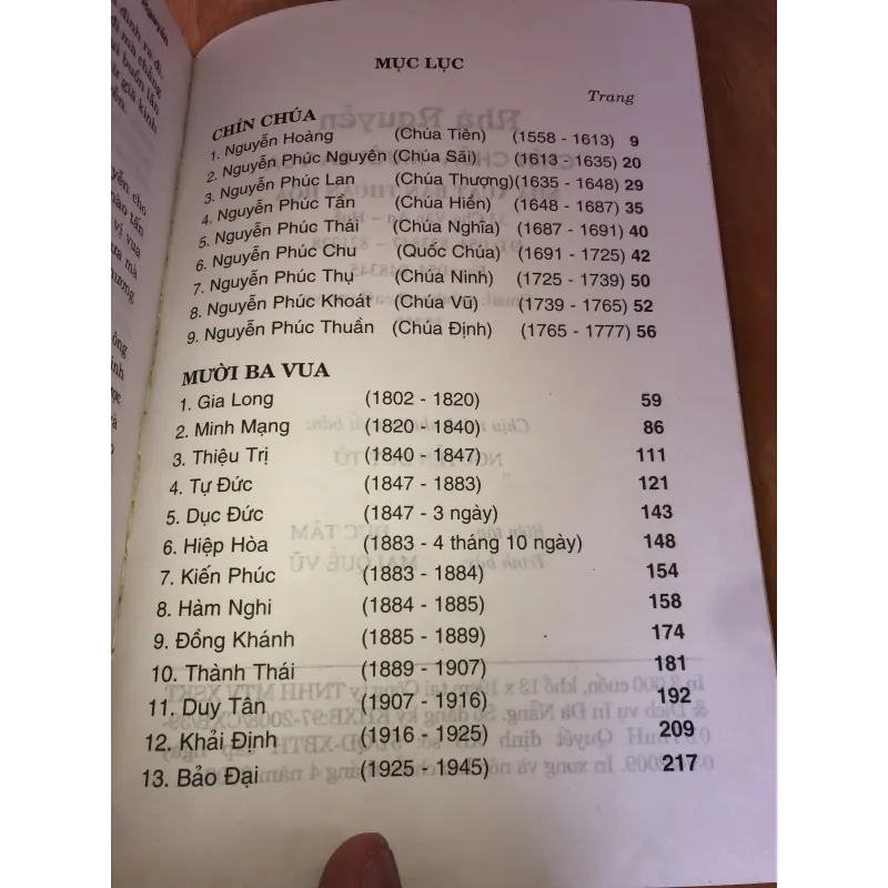 Nhà Nguyễn Chính Chúa Mười Ba Vua- Thi Long 958000