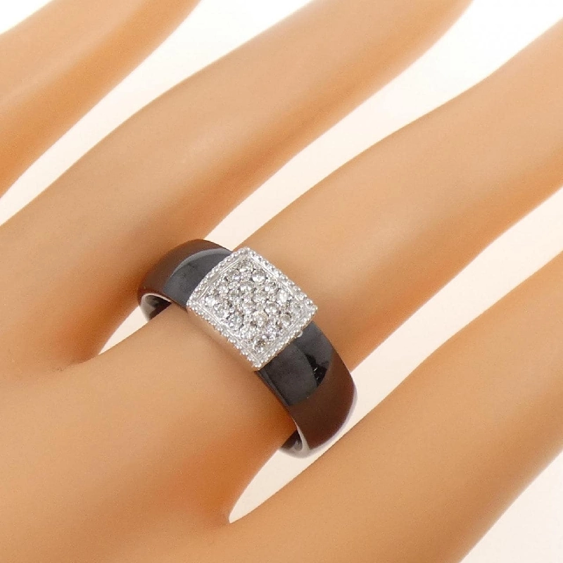 K18WG/Nhẫn kim cương gốm 0.20CT 665530