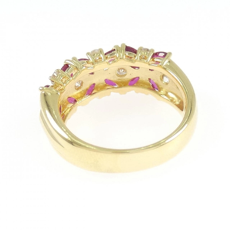 Nhẫn ruby K18YG hoa 1.73CT 666274