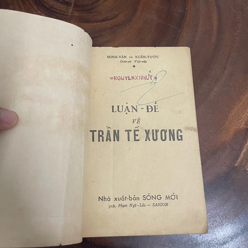 II Tựa sách: Luận Đề Trần Tế Xương - Minh Văn & Xuân Tước - NXB Sống Mới - 1961 463530