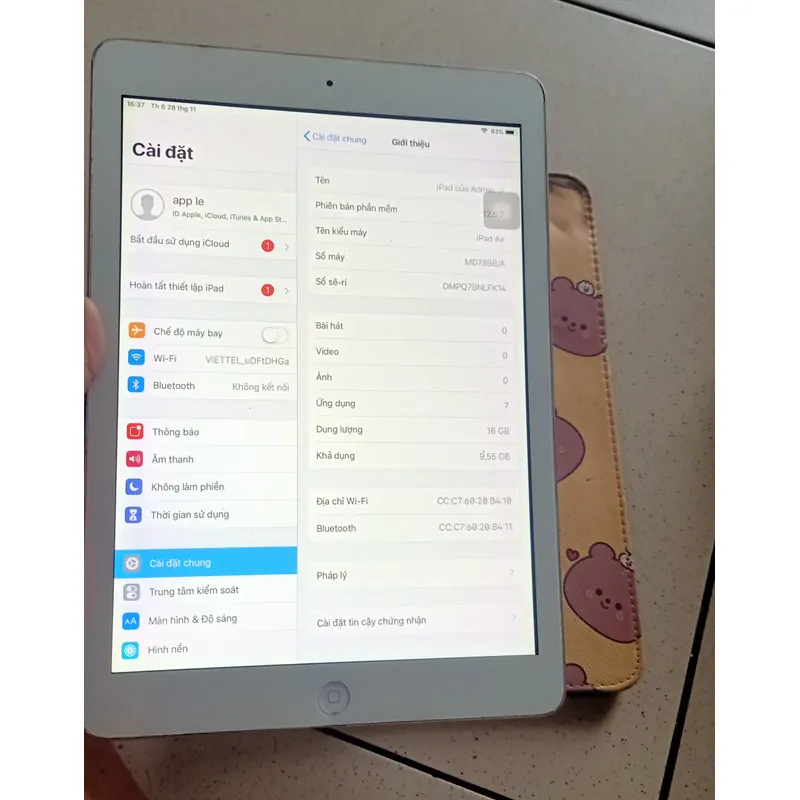 Ipad air 1,đẹo zin. 711683