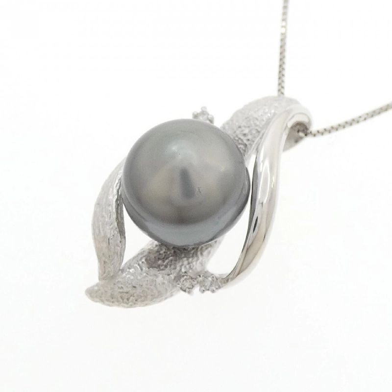 K18WG Ngọc trai đen dây chuyền 11.7mm - Hàng hiệu Chính hãng 855890