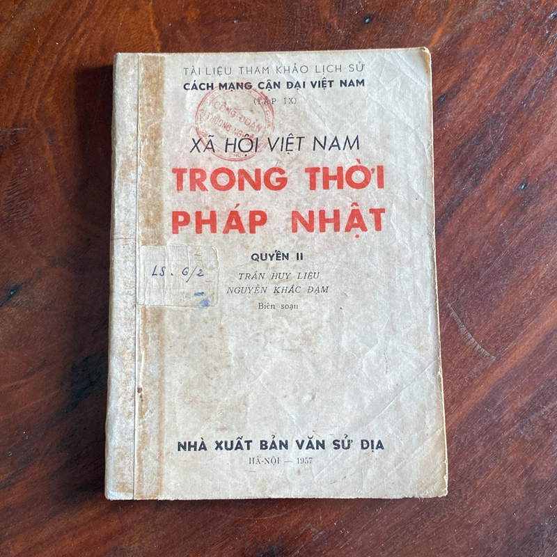 XÃ HỘI VIỆT NAM TRONG THỜI PHÁP NHẬT, QUYỂN II, XB 1957 474602