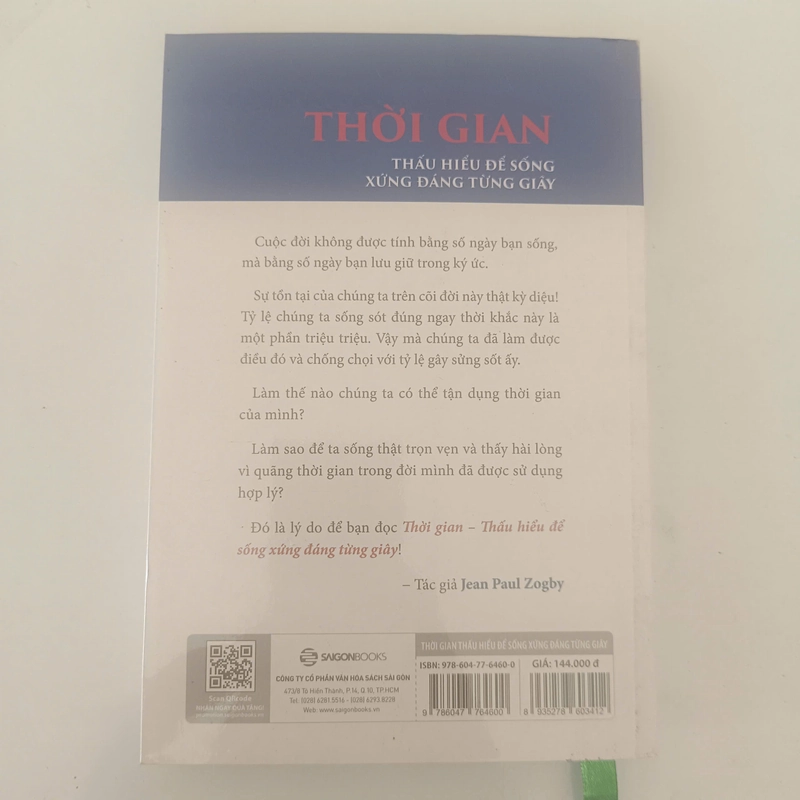 Thời gian thấu hiểu để sống xứng đáng từng giây - Jean Paul Zogby 541007