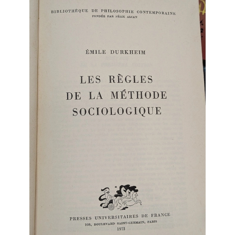 Les règles de la méthode sociologique - Émile Durkheim 797464