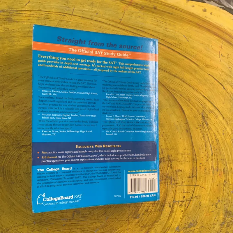 THE OFFICIAL SAT STUDY GUIDEtm 1031809