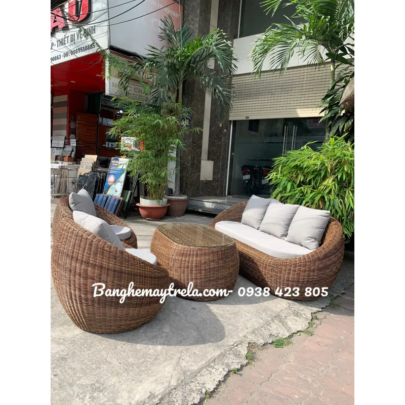 Sofa sò nhựa giả mây giá rẻ 564861