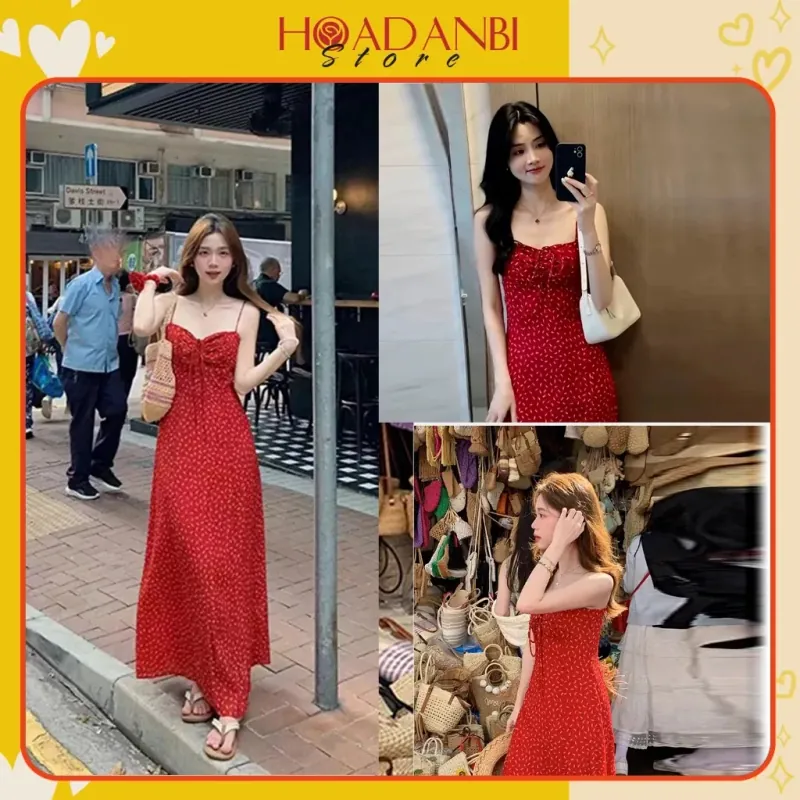 Váy maxi 2 dây đi biển size S < 50 kg 1004377