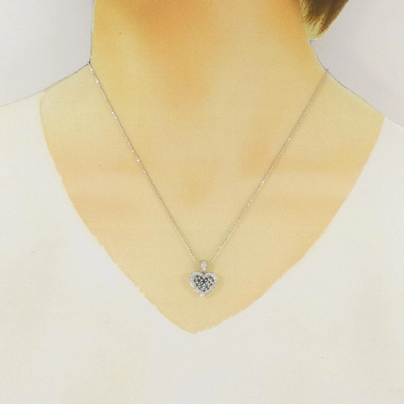 Dây chuyền Alexandrite hình trái tim 750WG/K18WG 0.42CT - Hàng hiệu Authentic 859906