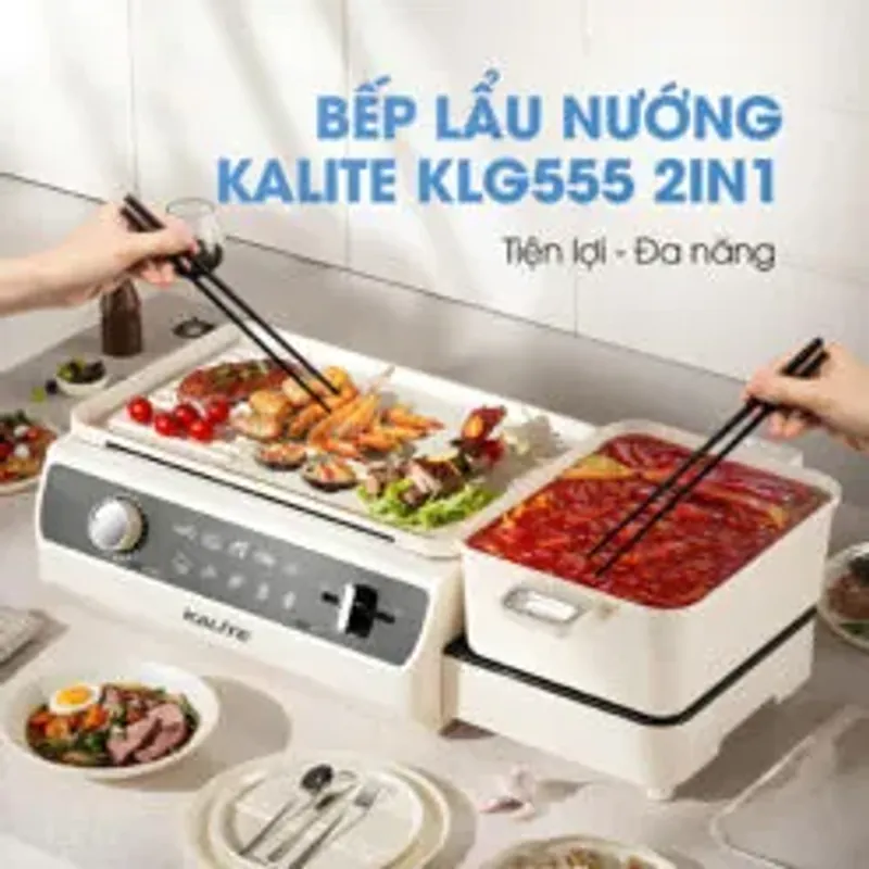 🔥 Nồi lẩu nướng Kalite KLG555 – 2in1 đa năng, ăn ngon cả nhà quây quần! 708762