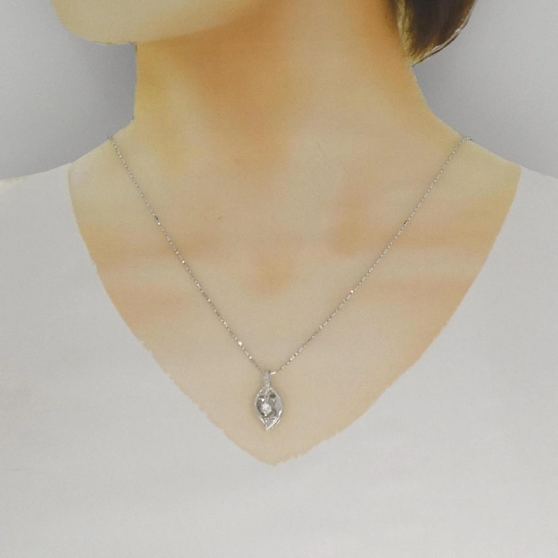 K18WG Dây chuyền kim cương 0.209CT - Hàng hiệu Chính hãng 857410