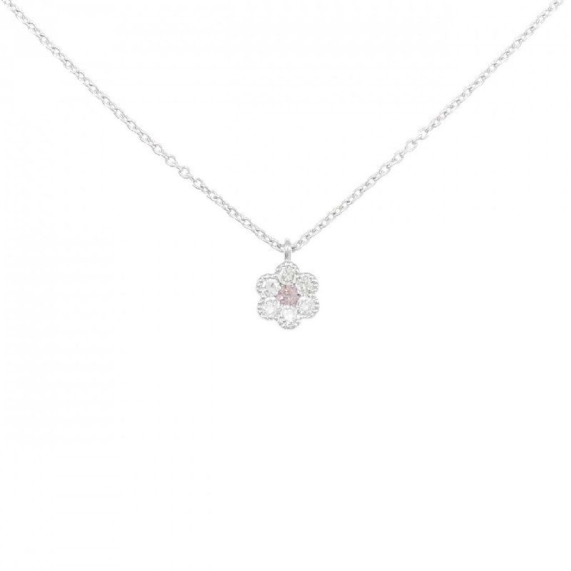 K18WG Dây chuyền kim cương hồng 0.04CT - Hàng hiệu Authentic 858168