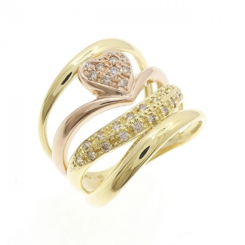 Nhẫn kim cương hình trái tim K18YG/K18PG 0.25CT - Hàng hiệu chính hãng 852212