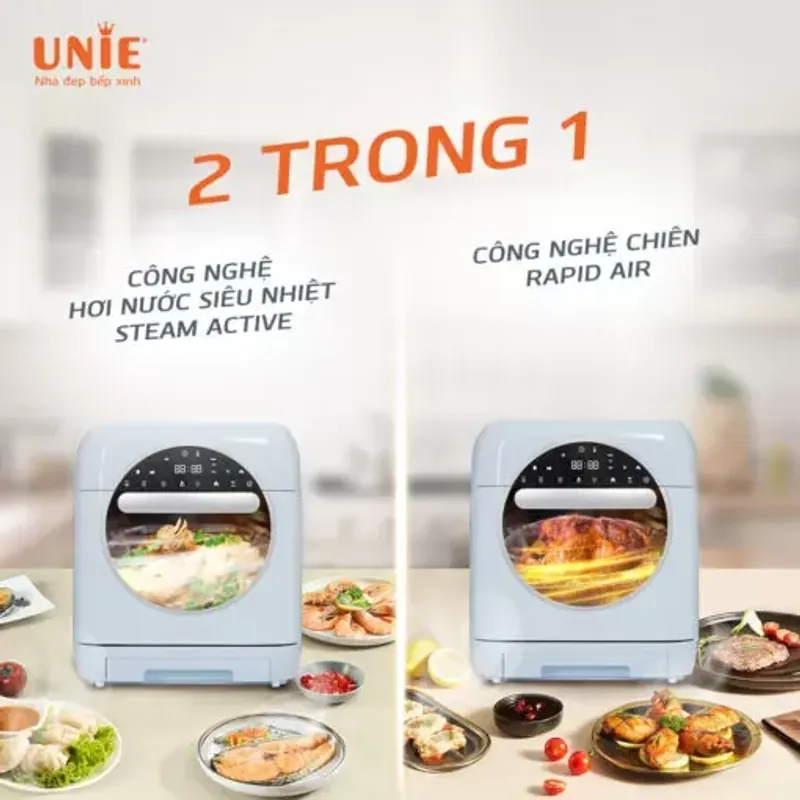 Nồi chiên hơi nước UNIE STEAM COLOR dung tích 15L chiên hấp 2 trong 1 706278