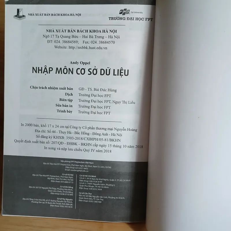 Nhập Môn Cơ Sở Dữ Liệu - Andrew J. (Andy) Oppel 568437