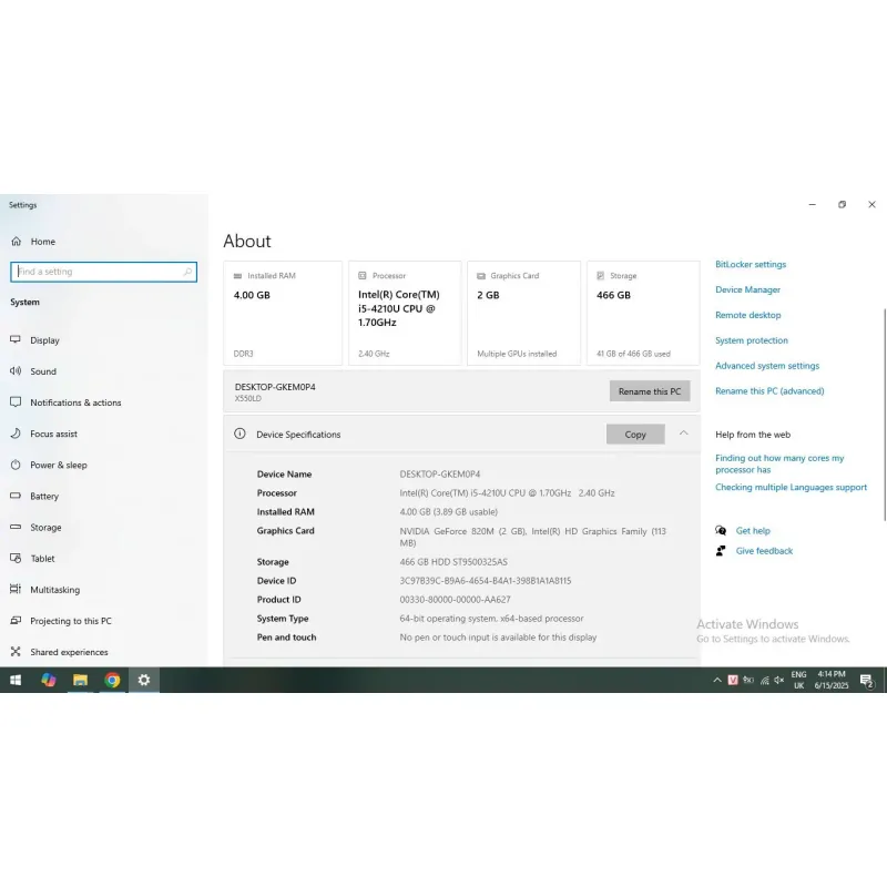 LAPTOP ASUS P550LD 753453