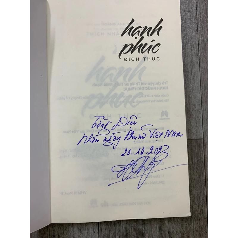 Hạnh phúc đích thực - thích nhất hạnh. 999 458935