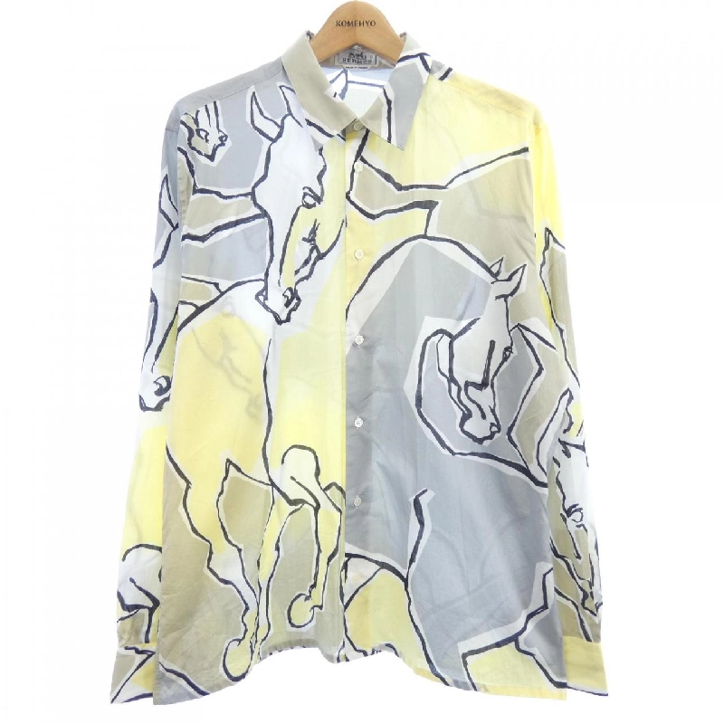 HERMES LA DANCE DES CHEVAUX *11-5623. Áo sơ mi - Hàng hiệu Chính hãng 891274