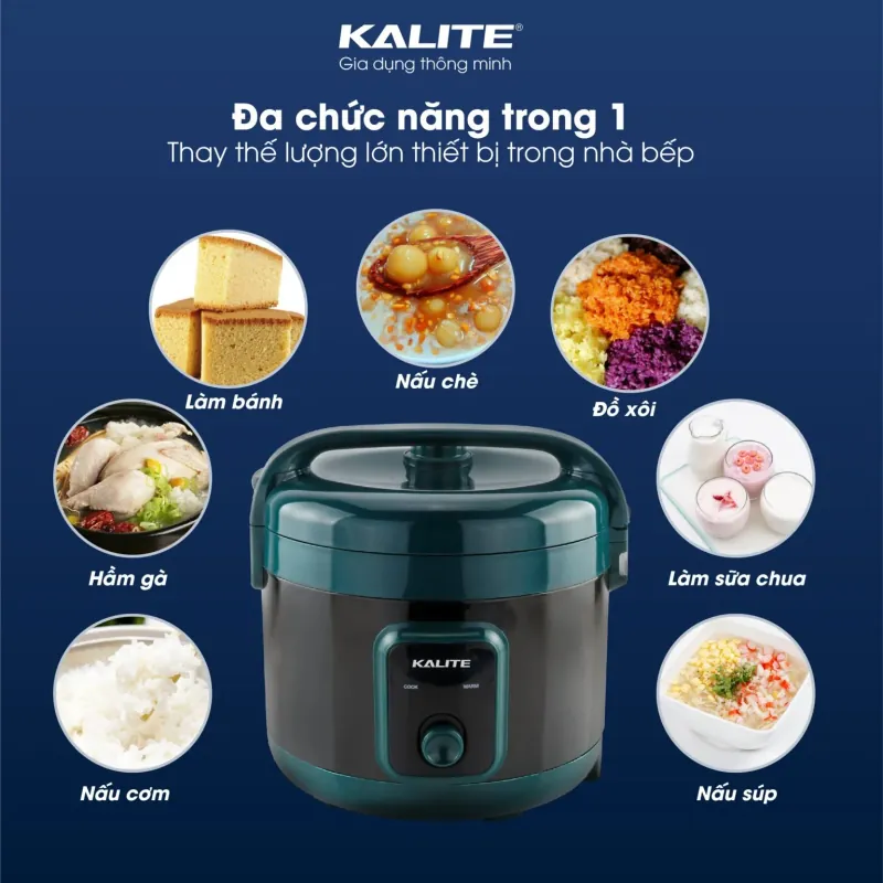 Nồi cơm điện KALITE KL-618, Phù hợp gian bếp, mới 100% 701250