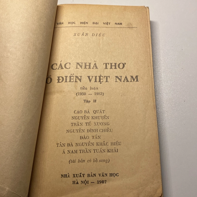 CÁC NHÀ THƠ CỔ ĐIỂN VIỆT NAM, TẬP II (XB 1987) 531117