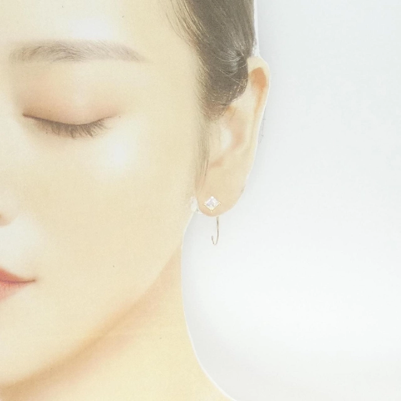 K18YG Bông tai đá mặt trăng một bên - Hàng hiệu Chính hãng 869242